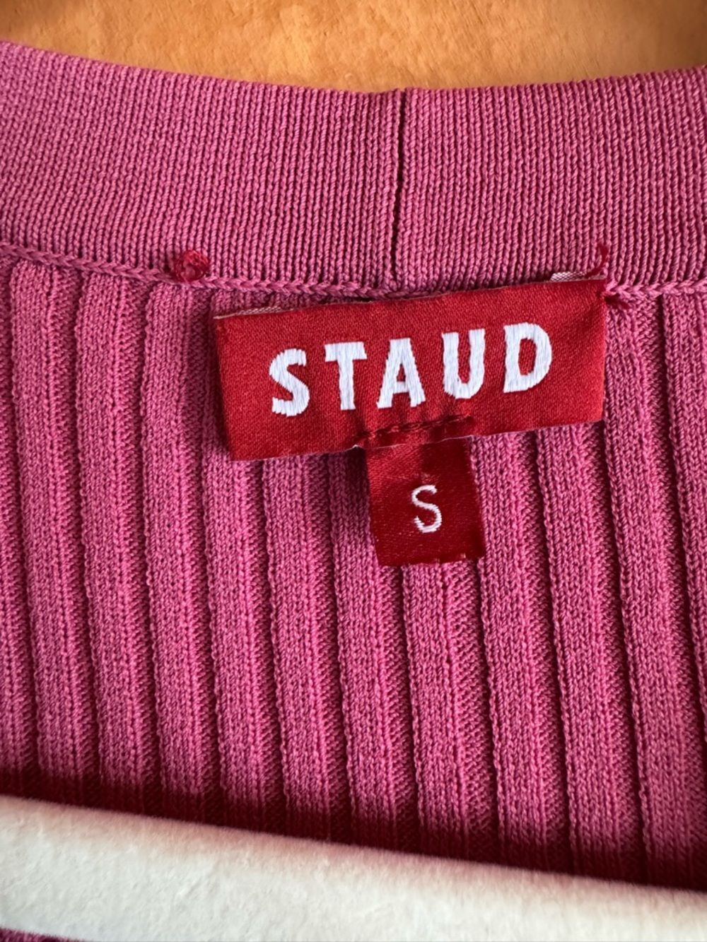 Staud Ribbed Knit Maxi Dress Colorblock Button Front Bodycon Small - Picture 2 of 9